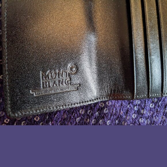 2-Piece Montblanc Unisex Long Wallet/Clutch: 4 Bill Slots, 6CC, Coin Case - Picture 15 of 16